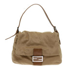 FENDI Mamma Baguette Shoulder Bag Wool Beige64454