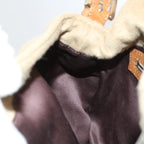 FENDI Mamma Baguette Shoulder Bag Wool Beige64454