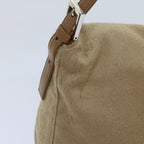 FENDI Mamma Baguette Shoulder Bag Wool Beige64454