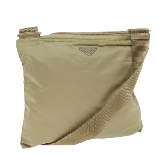PRADA Shoulder Bag Nylon Beige  64456