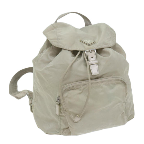 PRADA Backpack Nylon Ivory  64459