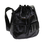 PRADA Shoulder Bag Enamel Black  64474