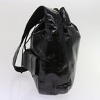 PRADA Shoulder Bag Enamel Black  64474