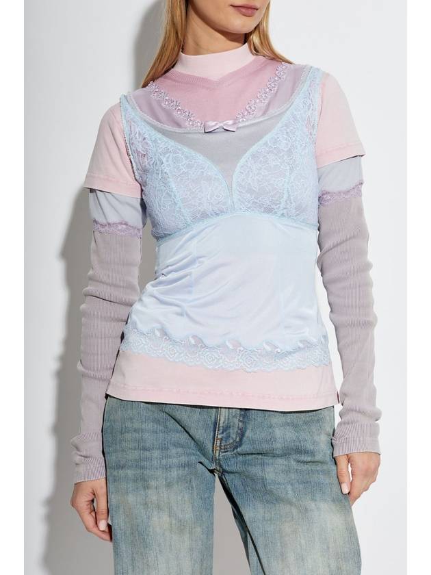 Balenciaga Balenciaga Top With Stand-up Collar, Women's, Multicolour