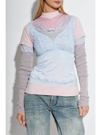 Balenciaga Balenciaga Top With Stand-up Collar, Women's, Multicolour