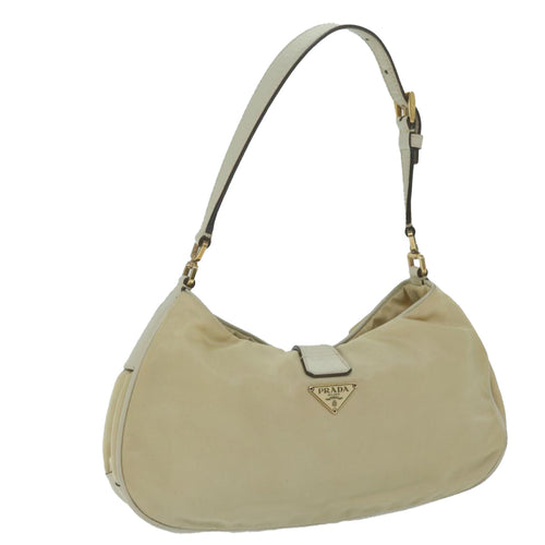 PRADA Shoulder Bag Nylon Cream  64548