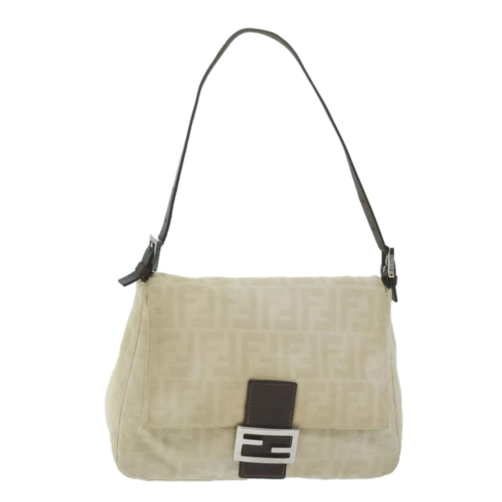 FENDI Zucca Canvas Mamma Baguette Shoulder Bag Beige64596