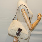 FENDI Zucca Canvas Mamma Baguette Shoulder Bag Beige64596