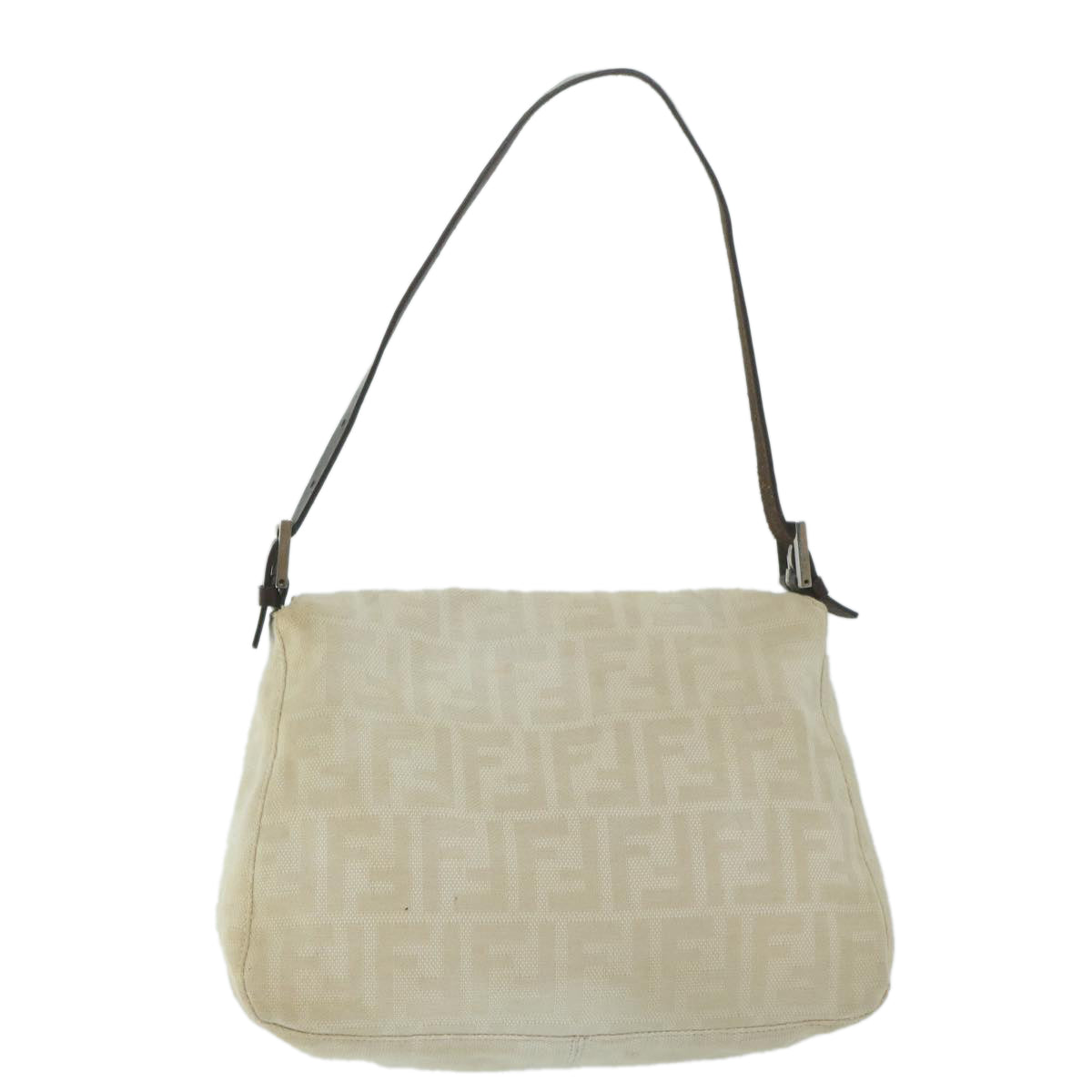 FENDI Zucca Canvas Mamma Baguette Shoulder Bag Beige64596