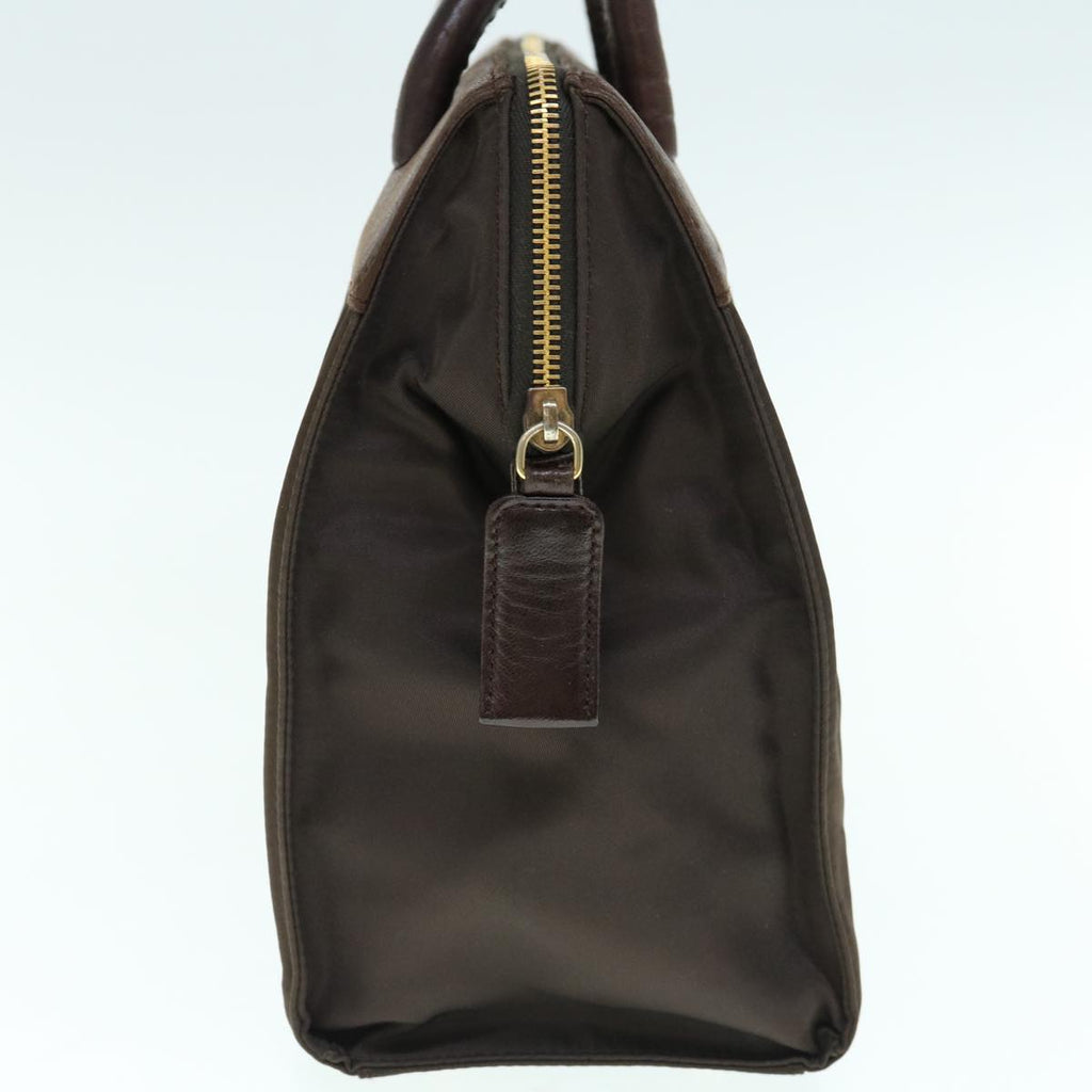PRADA Hand Bag Nylon Leather Brown  64636
