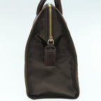 PRADA Hand Bag Nylon Leather Brown  64636