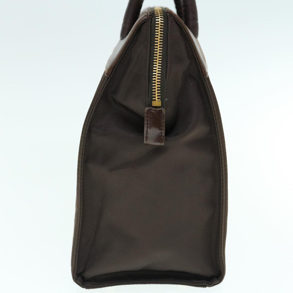 PRADA Hand Bag Nylon Leather Brown  64636