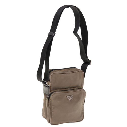 PRADA Shoulder Bag Nylon Brown  64643