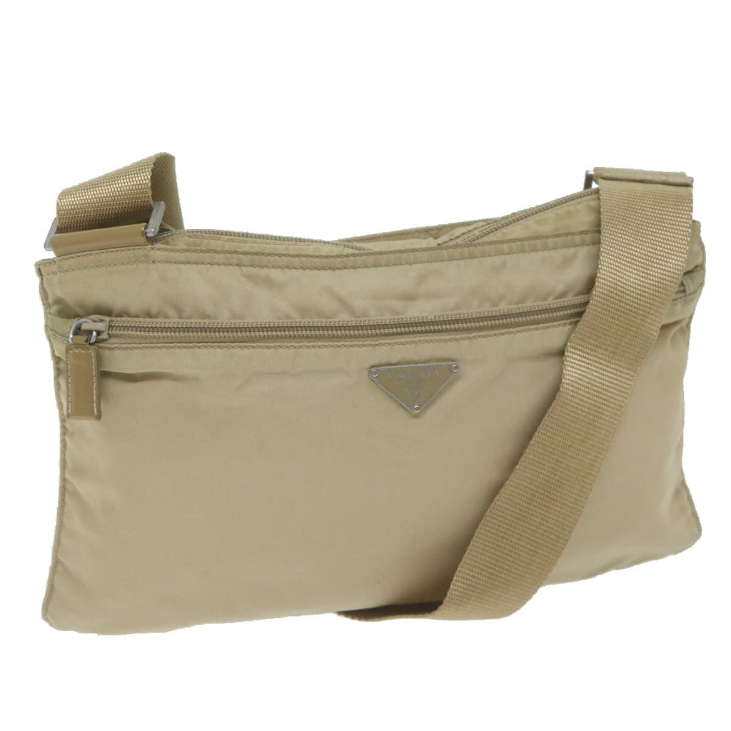 PRADA Shoulder Bag Nylon Beige  64646