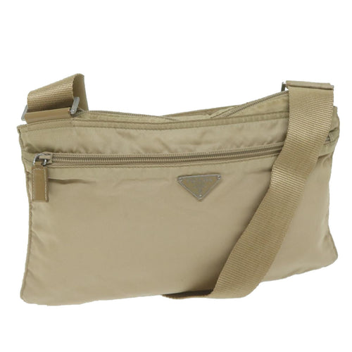 PRADA Shoulder Bag Nylon Beige  64646