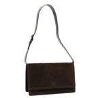 PRADA Shoulder Bag Suede Brown  64709