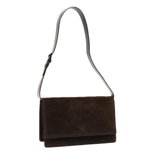 PRADA Shoulder Bag Suede Brown  64709