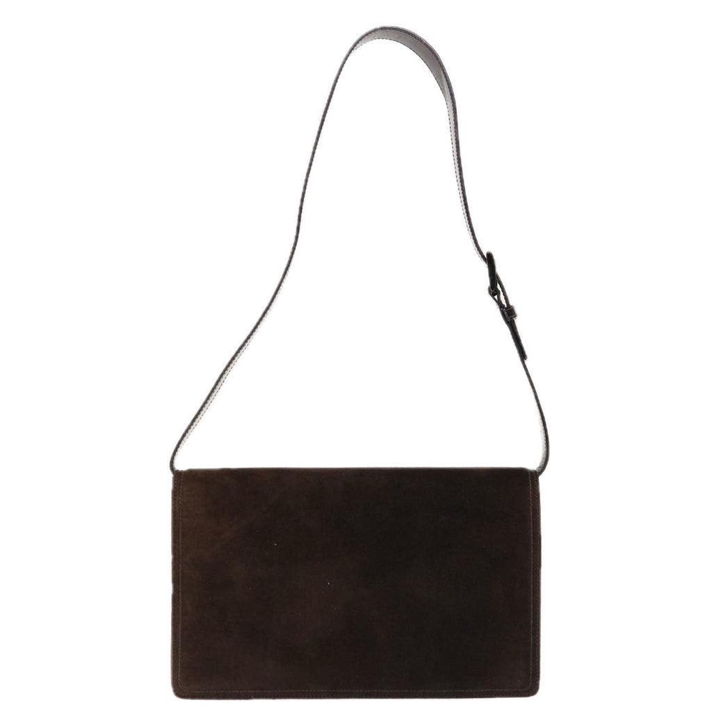 PRADA Shoulder Bag Suede Brown  64709