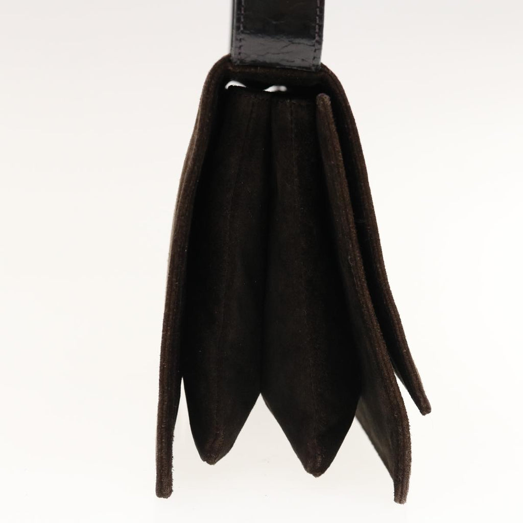 PRADA Shoulder Bag Suede Brown  64709
