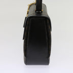 CELINE Macadam Canvas Hand Bag PVC Brown Black  64713A