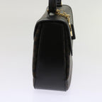 CELINE Macadam Canvas Hand Bag PVC Brown Black  64713A