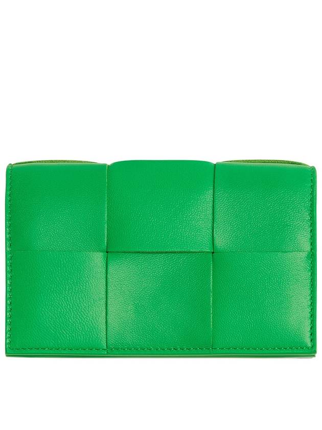 Bottega Veneta Intrecciato Flap Card Wallet Parakeet