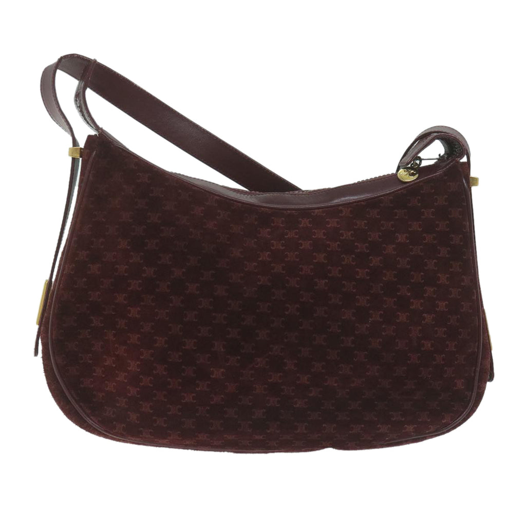 CELINE Macadam Canvas Shoulder Bag Red  64736