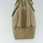 PRADA Hand Bag Canvas Beige Gold  64749
