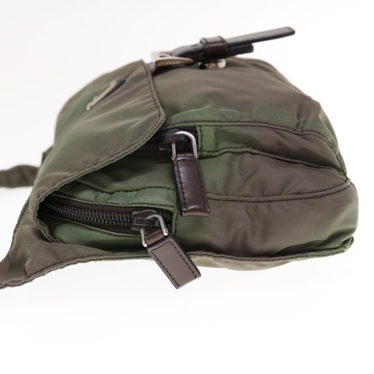 PRADA Shoulder Bag Nylon Khaki  64758