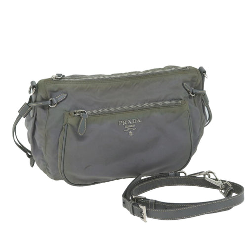 PRADA Shoulder Bag Nylon Gray  64759