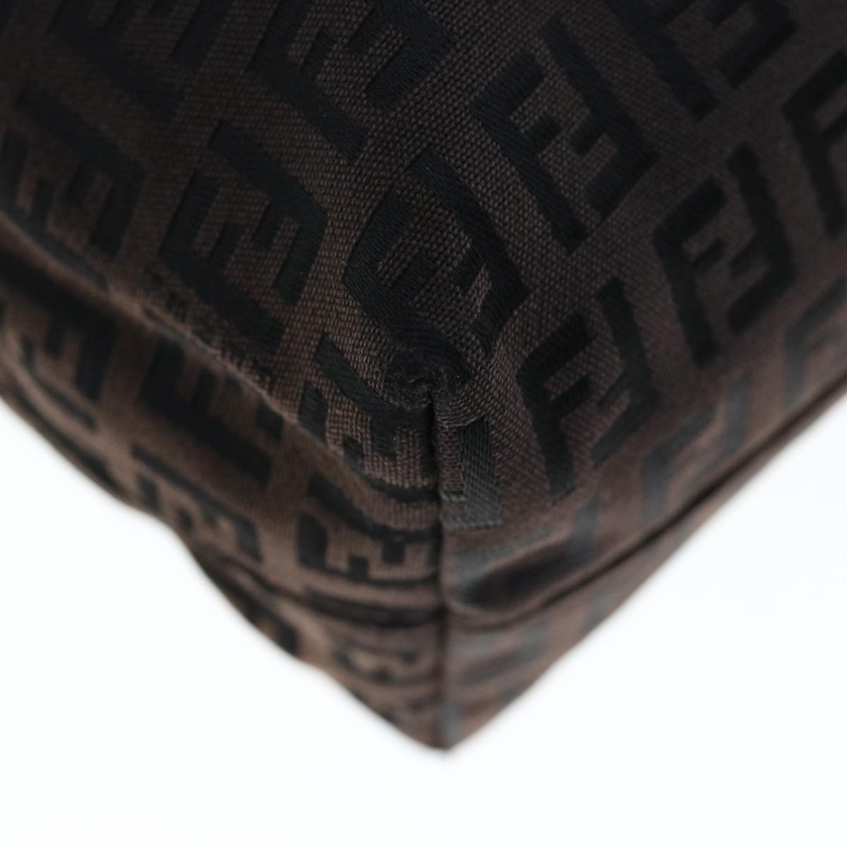 FENDI Zucchino Canvas Tote Bag Brown64761
