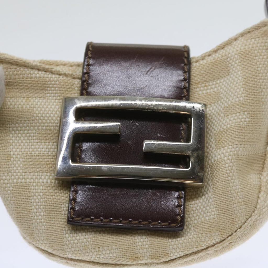 FENDI Zucca Canvas Mini Mamma Baguette Hand Bag Beige Brown64795