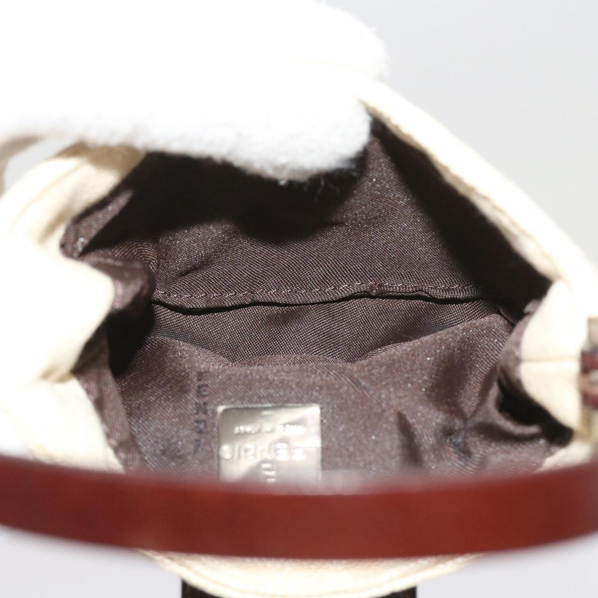 FENDI Zucca Canvas Mini Mamma Baguette Hand Bag Beige Brown64795