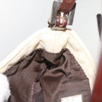 FENDI Zucca Canvas Mini Mamma Baguette Hand Bag Beige Brown64795