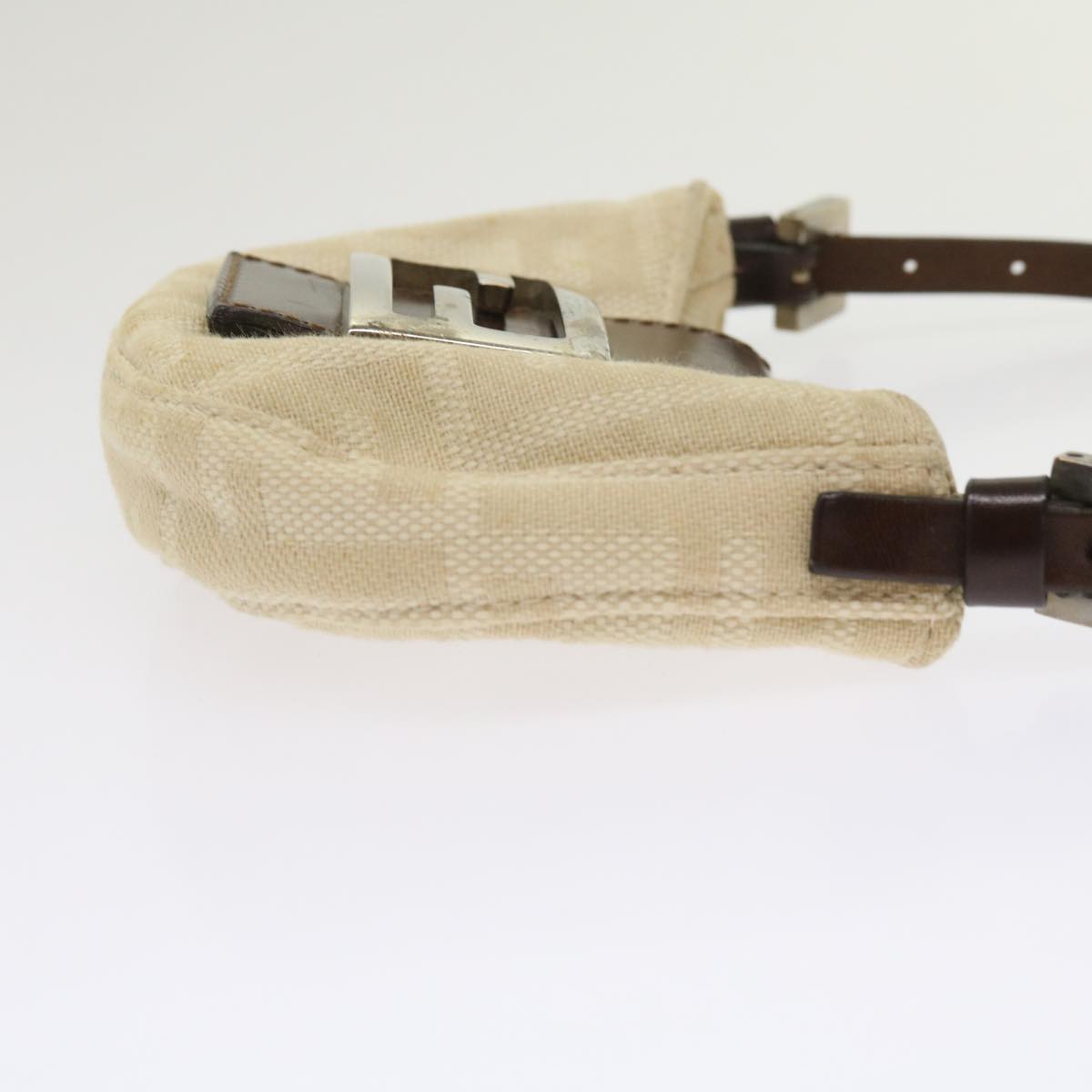 FENDI Zucca Canvas Mini Mamma Baguette Hand Bag Beige Brown64795