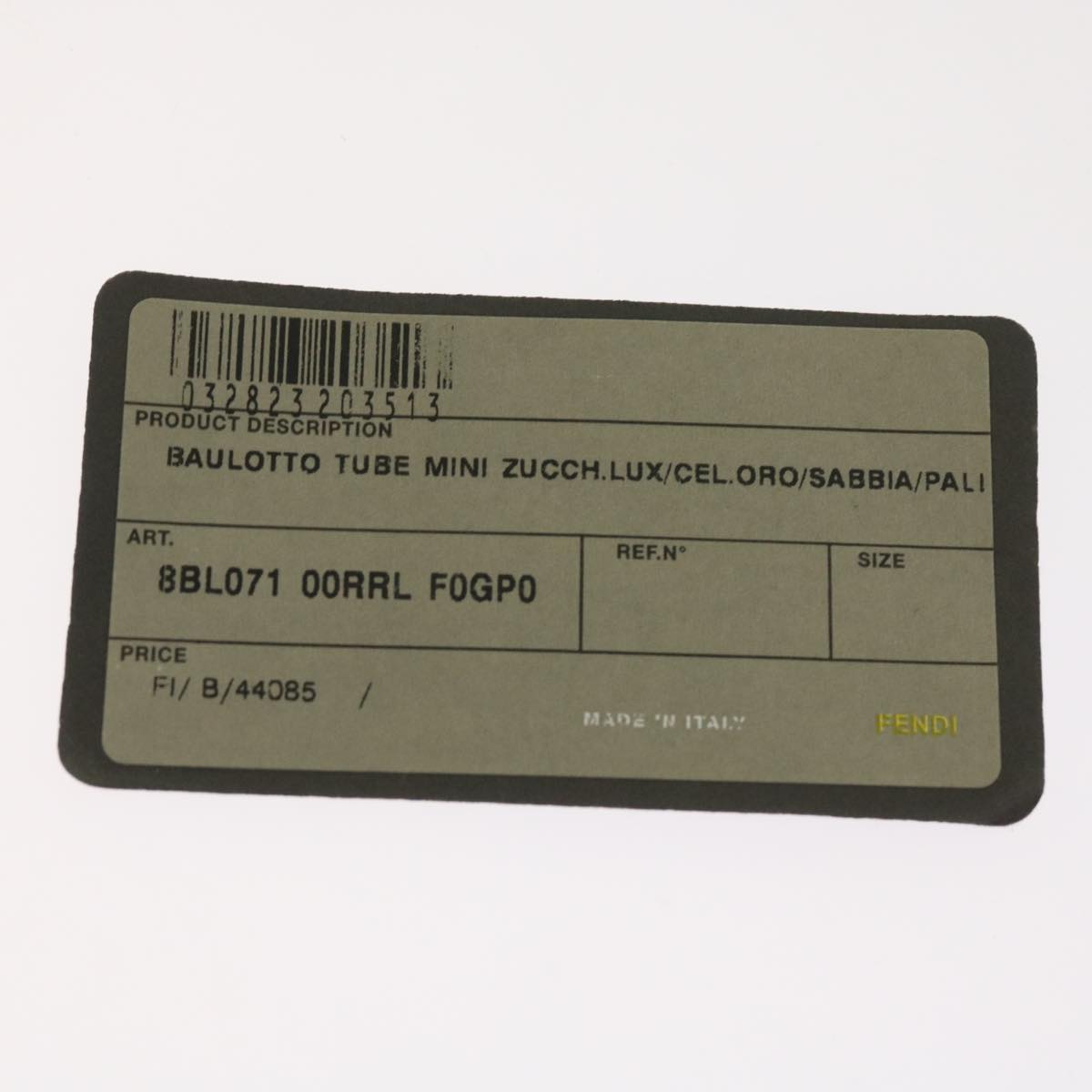 FENDI Zucchino Canvas Hand Bag Gold Silver64797