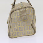 FENDI Zucchino Canvas Hand Bag Gold Silver64797