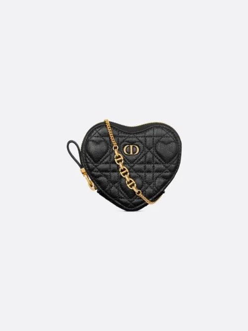 Amour Caro Chain Heart Pouch Black Dior