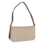 CELINE C Macadam Canvas Shoulder Bag Beige Brown  64803