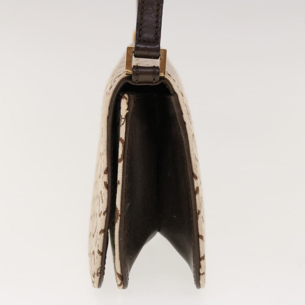 CELINE C Macadam Canvas Shoulder Bag Beige Brown  64803
