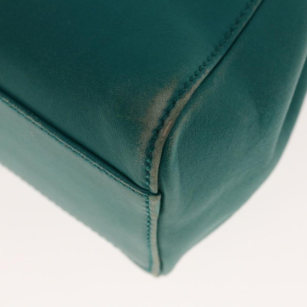 FENDI Micro Peek A Boo Hand Bag Leather Turquoise Blue64807