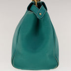 FENDI Micro Peek A Boo Hand Bag Leather Turquoise Blue64807