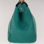 FENDI Micro Peek A Boo Hand Bag Leather Turquoise Blue64807