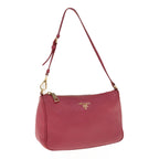 PRADA Accessory Pouch Leather Pink  64815
