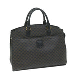 CELINE Macadam Canvas Hand Bag PVC Brown Black Auth 64827