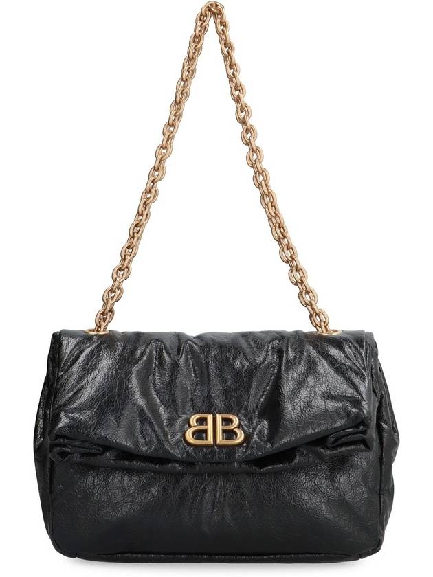 Balenciaga Monaco Small Chain Shoulder Bag Black