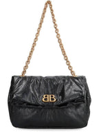Balenciaga Monaco Small Chain Shoulder Bag Black