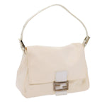FENDI Mamma Baguette Shoulder Bag Nylon White64877