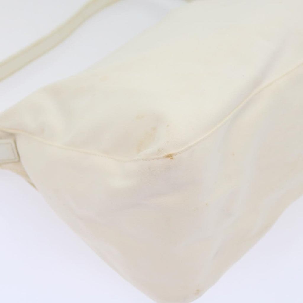 FENDI Mamma Baguette Shoulder Bag Nylon White64877