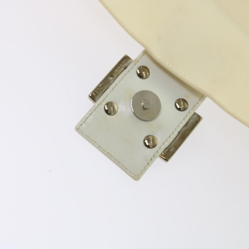 FENDI Mamma Baguette Shoulder Bag Nylon White64877